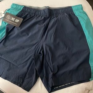 Men's Peloton - Fourlaps 7" Athletic Lined Bolt Short - Blue - Large